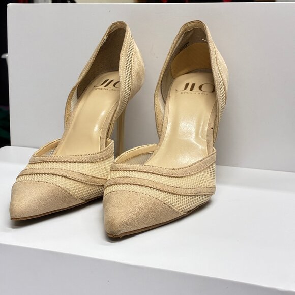 JLO JENNIFER LOPEZ Mandrea d'Orsay Pump 3.5" Stiletto Tan Women's Size 6/36.5 - Picture 7 of 9
